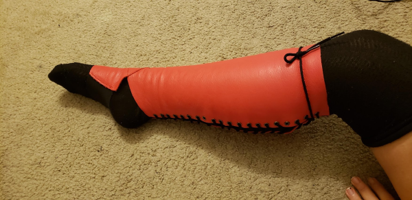 leather trapeze gaiters