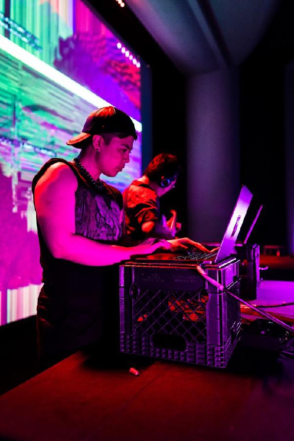 hydra at hexcode algorave by avclubsf
