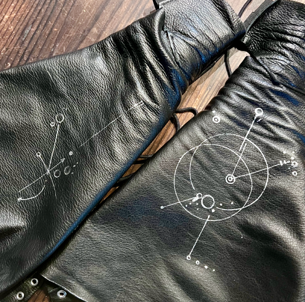 leather gaiters for "dearly undeparted"