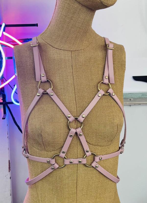pink latigo harness