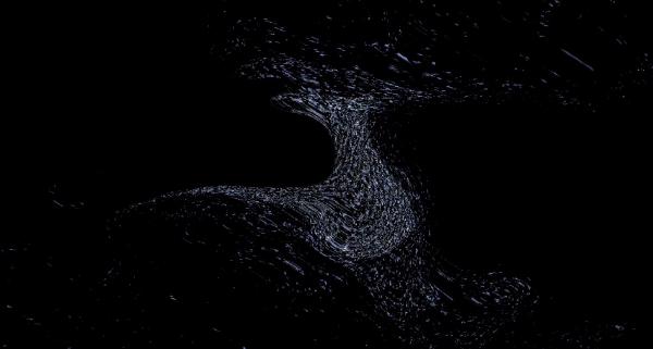 back-projected hydra installation for an ambient music event